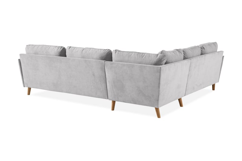 Trend Lyx 6-sits Vändbar L-formad Hörnsoffa i Tyg - Ljusgrå - Möbler - Soffa - Hörnsoffa