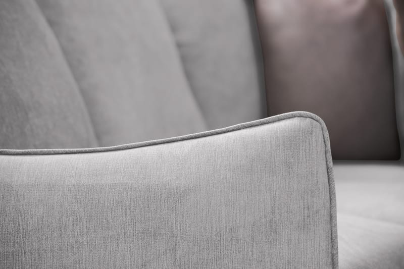 Trend Lyx 6-sits Vändbar L-formad Hörnsoffa i Tyg - Ljusgrå - Möbler - Soffa - Hörnsoffa