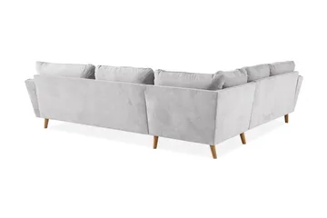 Trend Lyx 6-sits Vändbar L-formad Hörnsoffa i Tyg - Ljusgrå - Möbler - Soffa - Hörnsoffa