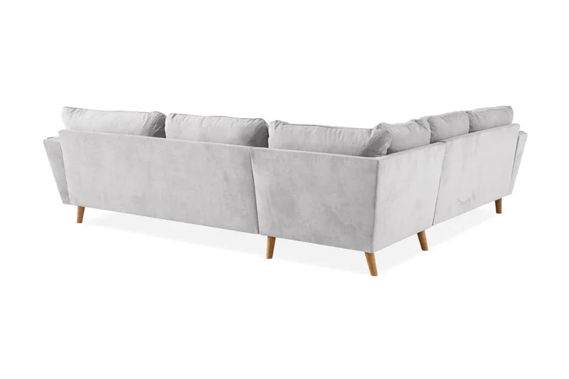 Trend Lyx 6-sits Vändbar L-formad Hörnsoffa i Tyg - Ljusgrå - Möbler - Soffa - Hörnsoffa