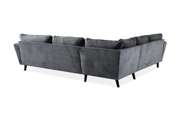 Trend Lyx 6-sits Vändbar L-formad Hörnsoffa i Tyg - Mörkgrå - Möbler - Soffa - Hörnsoffa
