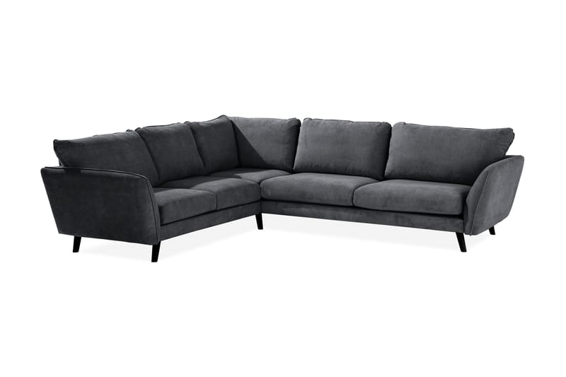 Trend Lyx 6-sits Vändbar L-formad Hörnsoffa i Tyg - Mörkgrå - Möbler - Soffa - Hörnsoffa