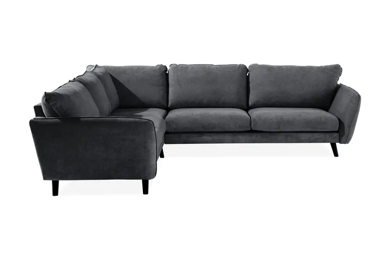 Trend Lyx 6-sits Vändbar L-formad Hörnsoffa i Tyg - Mörkgrå - Möbler - Soffa - Hörnsoffa