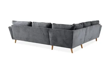 Trend Lyx 6-sits Vändbar L-formad Hörnsoffa i Tyg - Mörkgrå - Möbler - Soffa - Hörnsoffa