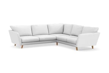 Trend Lyx 6-sits Vändbar L-formad Hörnsoffa i Tyg - Vit - Möbler - Soffa - Hörnsoffa