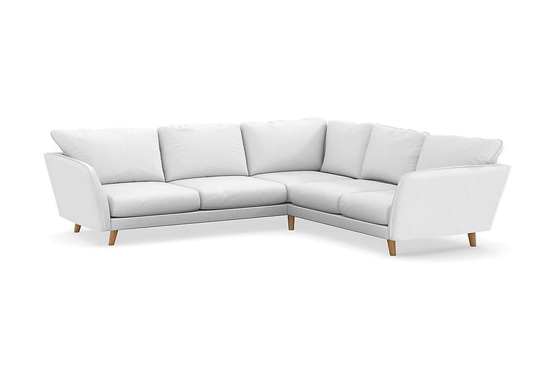 Trend Lyx 6-sits Vändbar L-formad Hörnsoffa i Tyg - Vit - Möbler - Soffa - Hörnsoffa