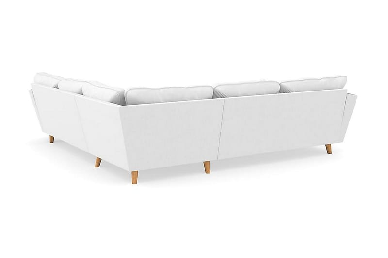 Trend Lyx 6-sits Vändbar L-formad Hörnsoffa i Tyg - Vit - Möbler - Soffa - Hörnsoffa