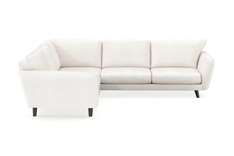 Trend Lyx Hörnsoffa Vändbar, Vit|Bouclé
