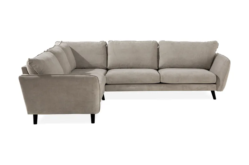 Trend Lyx Vändbar Hörnsoffa Scandi Days Beige Trend, Black Lulu 4, Beige Fabric - Möbler - Soffa - Hörnsoffa