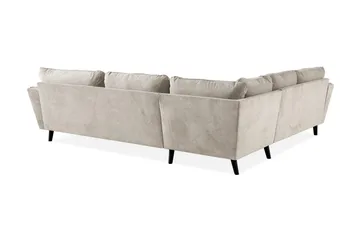 Trend Lyx Vändbar Hörnsoffa Scandi Days Beige Trend, Black Lulu 4, Beige Fabric - Möbler - Soffa - Hörnsoffa