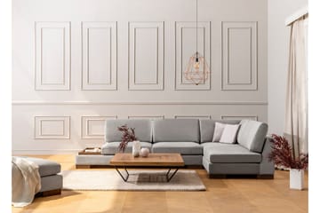 Tulima Soffa med Schäslong Höger - Ljusgrå/Natur - Möbler - Soffa - Hörnsoffa