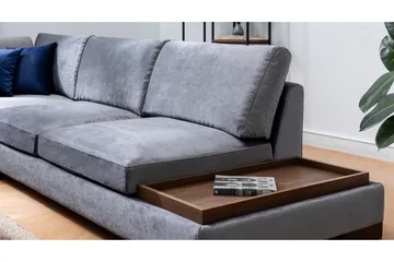 Tulima Soffa med Schäslong Vänster - Mörkgrå/Natur - Möbler - Soffa - Hörnsoffa