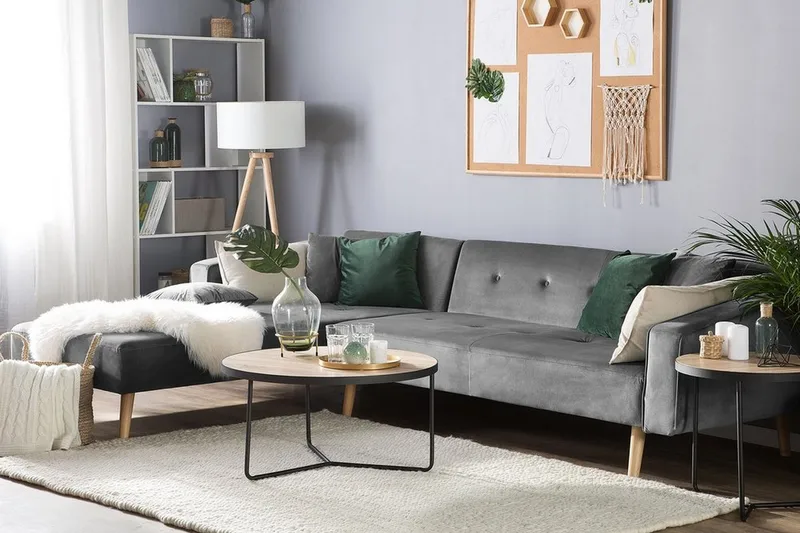 Vadso Hörnsoffa 303 cm - Grå - Möbler - Soffa - Bäddsoffa - Bäddsoffa divan