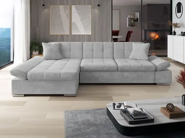 Vananda 3-sits Soffa med divan vänster och förvaring - grå - Möbler - Soffa - Hörnsoffa - Hörnsoffa med divan