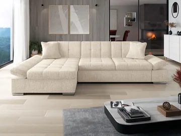 Vananda 4-sits Soffa med Schäslong Vänster - Ljusbeige - Möbler - Soffa - Hörnsoffa - Hörnsoffa med divan