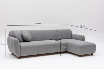 Whitecliffs Divansoffa 3-sits - Grå - Möbler - Soffa - Hörnsoffa
