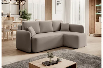 Hadson 3-sits Soffa med Divan - Beige - Möbler - Soffa - Sammetssoffa