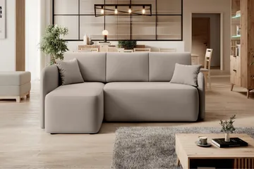 Hadson 3-sits Soffa med Divan - Beige - Möbler - Soffa - Sammetssoffa