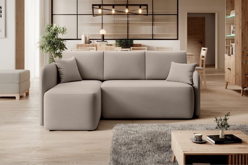 Hadson 3-sits Soffa med Divan - Beige - Möbler - Soffa - Sammetssoffa
