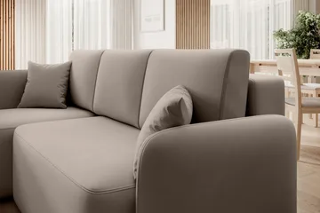 Hadson 3-sits Soffa med Divan - Beige - Möbler - Soffa - Sammetssoffa