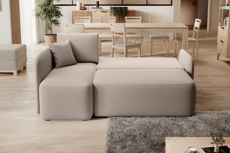 Hadson 3-sits Soffa med Divan - Beige - Möbler - Soffa - Sammetssoffa