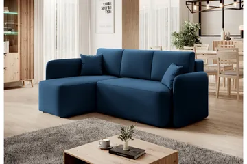 Hadson 3-sits Soffa med Divan - Blå - Möbler - Soffa - Sammetssoffa