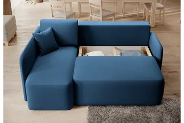 Hadson 3-sits Soffa med Divan - Blå - Möbler - Soffa - Sammetssoffa