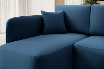 Hadson 3-sits Soffa med Divan - Blå - Möbler - Soffa - Sammetssoffa