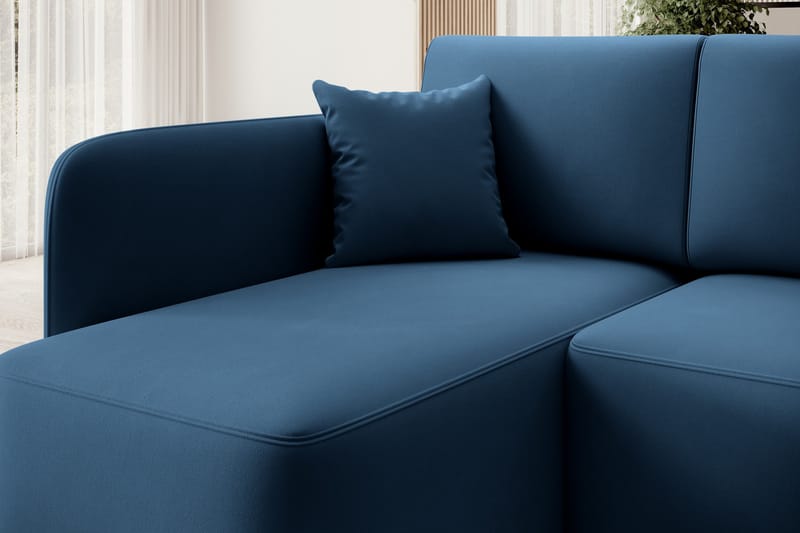 Hadson 3-sits Soffa med Divan - Blå - Möbler - Soffa - Sammetssoffa