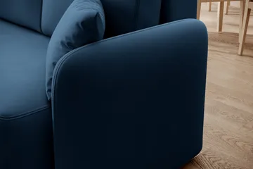 Hadson 3-sits Soffa med Divan - Blå - Möbler - Soffa - Sammetssoffa
