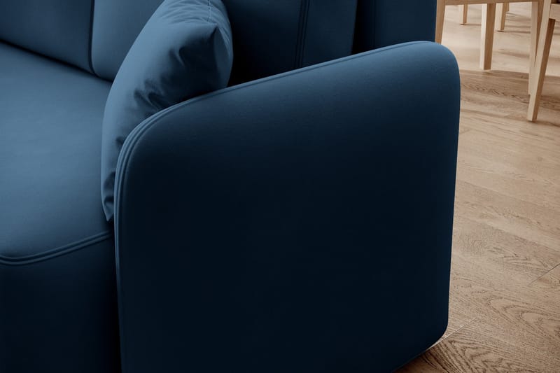 Hadson 3-sits Soffa med Divan - Blå - Möbler - Soffa - Sammetssoffa