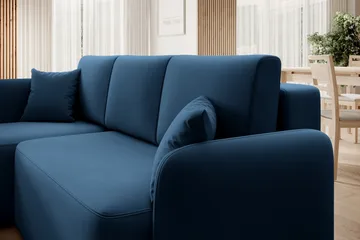 Hadson 3-sits Soffa med Divan - Blå - Möbler - Soffa - Sammetssoffa