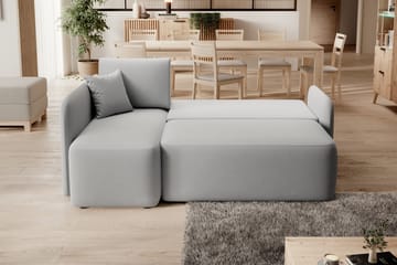 Hadson 3-sits Soffa med Divan - Grå - Möbler - Soffa - Sammetssoffa