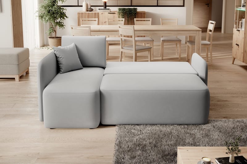 Hadson 3-sits Soffa med Divan - Grå - Möbler - Soffa - Sammetssoffa