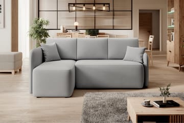 Hadson 3-sits Soffa med Divan - Grå - Möbler - Soffa - Sammetssoffa
