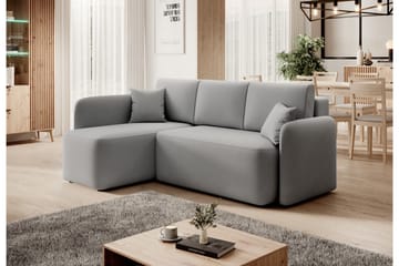 Hadson 3-sits Soffa med Divan - Grå - Möbler - Soffa - Sammetssoffa