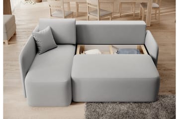 Hadson 3-sits Soffa med Divan - Grå - Möbler - Soffa - Sammetssoffa