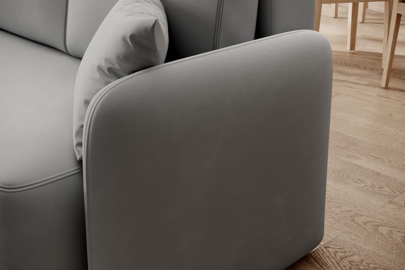 Hadson 3-sits Soffa med Divan - Grå - Möbler - Soffa - Sammetssoffa