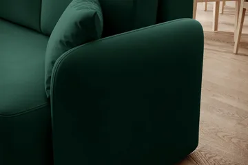 Hadson 3-sits Soffa med Divan - Grön - Möbler - Soffa - Sammetssoffa