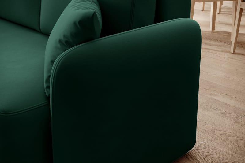 Hadson 3-sits Soffa med Divan - Grön - Möbler - Soffa - Sammetssoffa