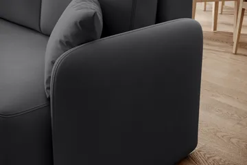 Hadson 3-sits Soffa med Divan - Mörkgrå - Möbler - Soffa - Sammetssoffa