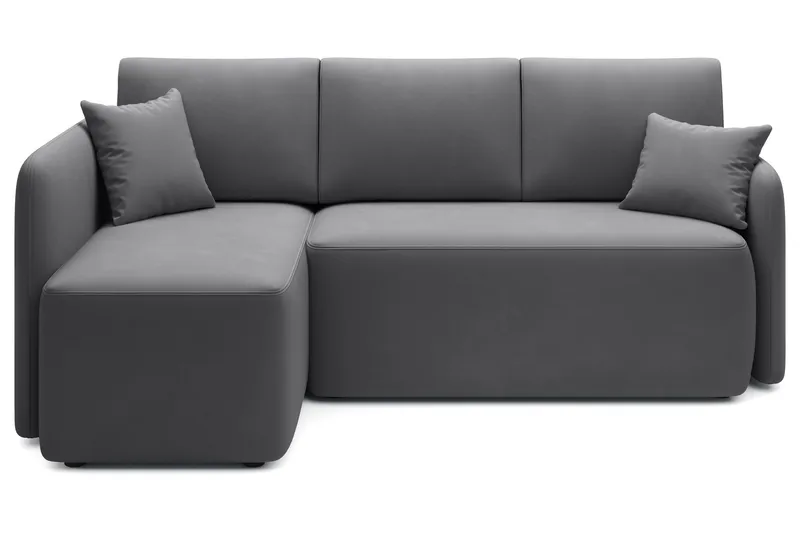 Hadson 3-sits Soffa med Divan - Mörkgrå - Möbler - Soffa - Sammetssoffa