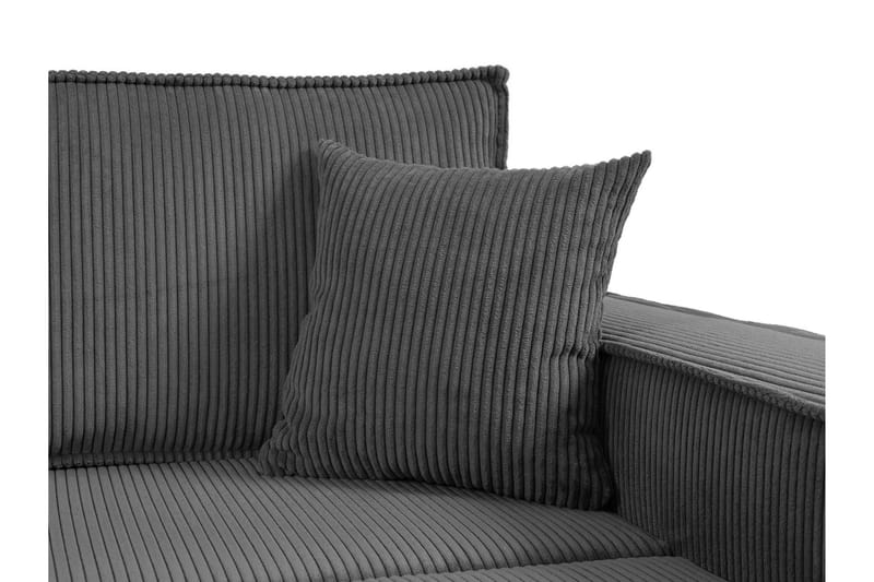 Hobson 3-sits Bäddbar Soffa 245 cm med Förvaring i Manchestertyg - Blå - Möbler - Soffa - 3 sits soffa