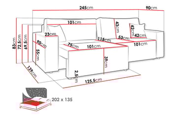 Hobson Soffa 3-sits - Blå - Möbler - Soffa - 3 sits soffa