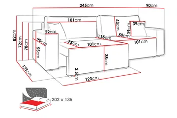 Hobson Soffa 3-sits - Blå - Möbler - Soffa - 3 sits soffa