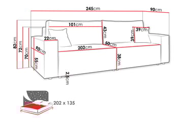Hobson Soffa 3-sits - Grå - Möbler - Soffa - 3 sits soffa