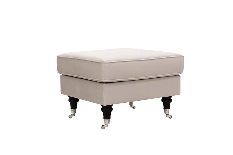 Howard Classic Soffgrupp 3-Sits Soffa och Fotpall i Sammet - Beige - Möbler - Soffa - Soffgrupp - Howard soffgrupp