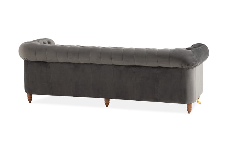 4-sits Soffa Chester Deluxe - Grå - 4 sits soffa - Chesterfield soffa - Howardsoffa