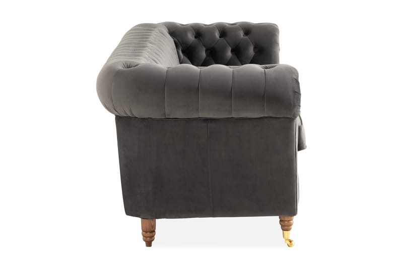 4-sits Soffa Chester Deluxe - Grå - 4 sits soffa - Chesterfield soffa - Howardsoffa