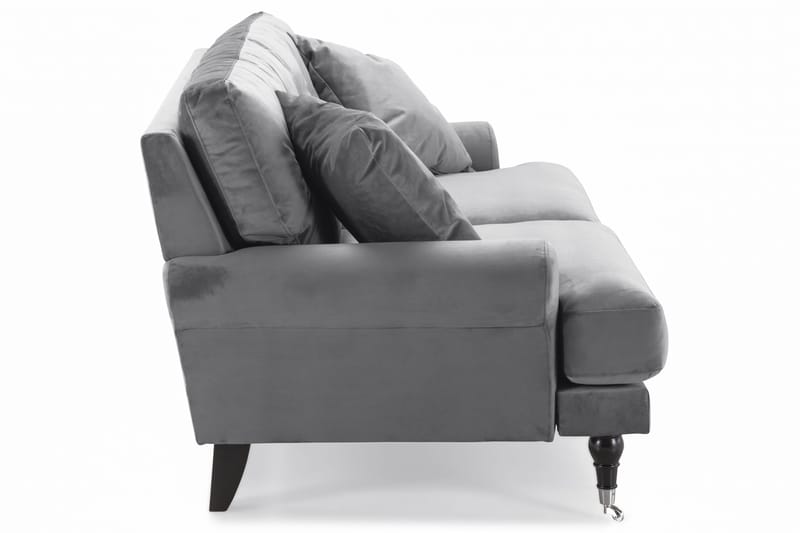 Andrew 2-sits Sammetssoffa - Ljusgrå - Möbler - Soffa - Howardsoffa